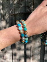 Load image into Gallery viewer, Turquoise Stretchy Bracelet C0398