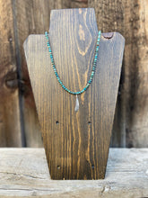 Load image into Gallery viewer, Turquoise Necklace With Feather Pendant N0858