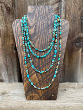 Load image into Gallery viewer, Turquoise Pebble Necklace N0654