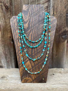 Turquoise Pebble Necklace N0654