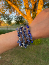 Load image into Gallery viewer, Lapis and Silver Bracelet