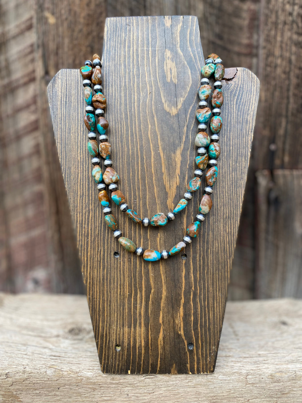Fox Turquoise and Silver Necklace N0724