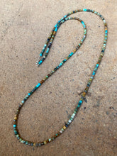 Load image into Gallery viewer, Turquoise Square Bead Necklace
