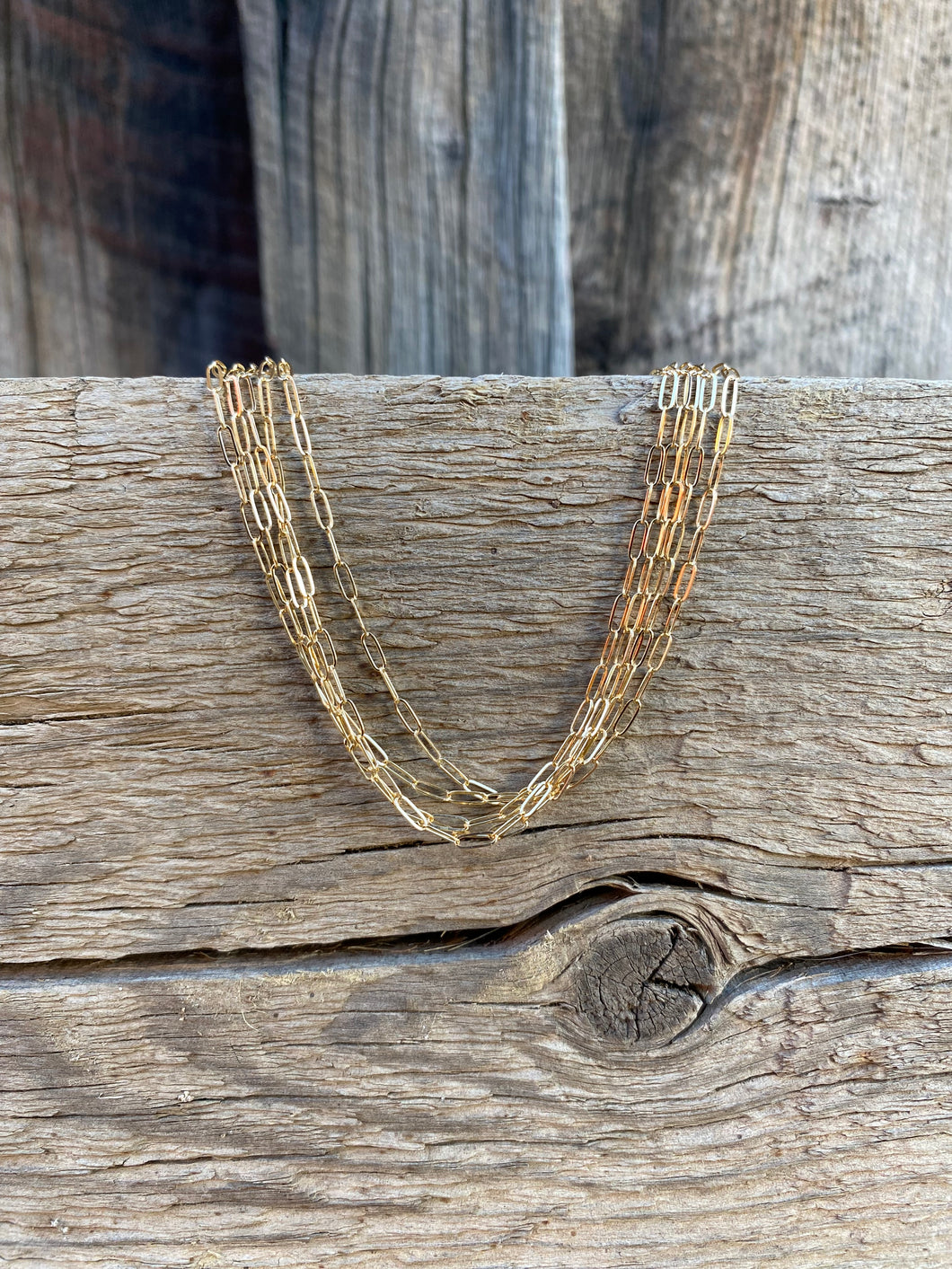 Gold Filled Petite Paperclip Chain N0553