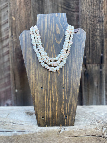 3 Strand Vintage Coral Necklace N0740