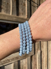 Load image into Gallery viewer, Angelite 6mm Stretchy Bracelet C0444