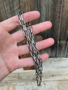 24” Sterling Paperclip Chain N0688