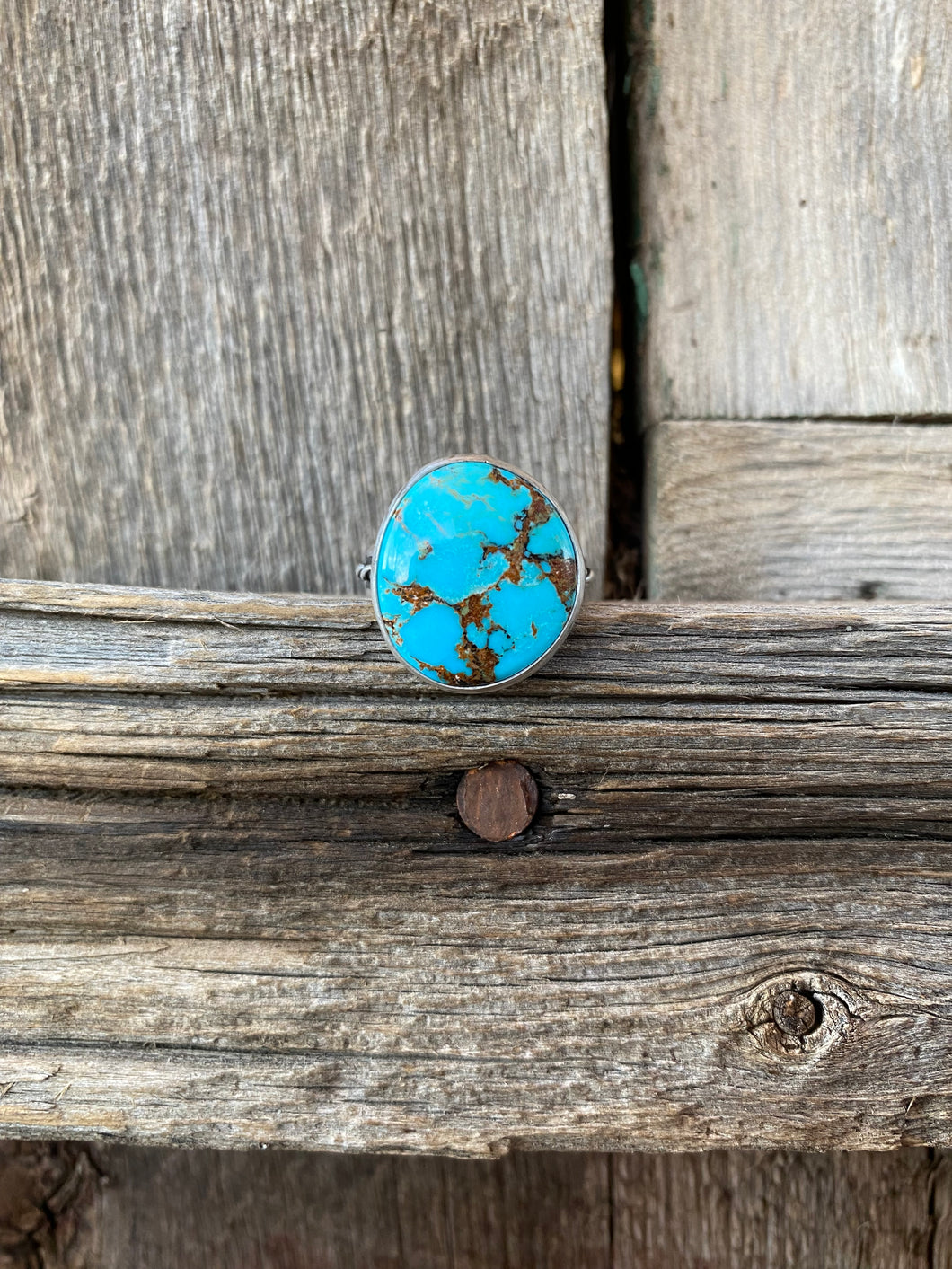 Kingman Turquoise Ring Size 8 1/4 R0351