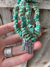 Load image into Gallery viewer, Cross Charm Turquoise Stretchy Bracelet C0393