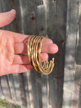 Load image into Gallery viewer, Twisted Brass Cuff C0387