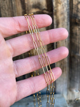 Load image into Gallery viewer, Gold Filled Paperclip Chain N0555
