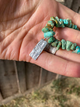 Load image into Gallery viewer, Cross Charm Turquoise Stretchy Bracelet C0393