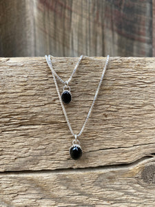 Black Onyx Pendant Necklace N0674