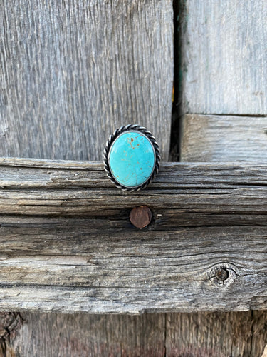 Carico Lake Turquoise Ring 7 3/4 R0188