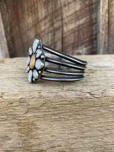 Elk Ivory & White Buffalo Cuff C0349
