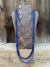 Load image into Gallery viewer, Lapis and Silver Necklace N0633